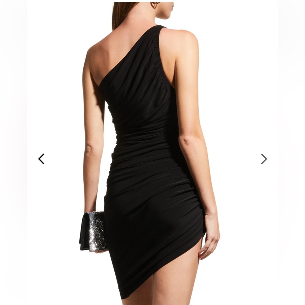 Norma Kamali Black Asymmetrical Dress - Picture 6 of 11